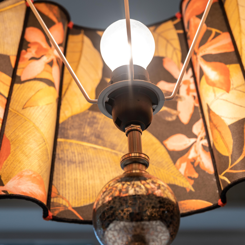 Abat-jour en lin naturel artisanal - Mille et Une Lumières